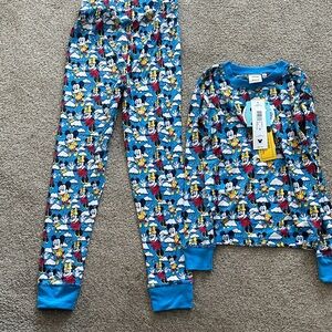 Macys Disney Kids Pajama Set - Blue with Mickey Mouse and Friends size 8